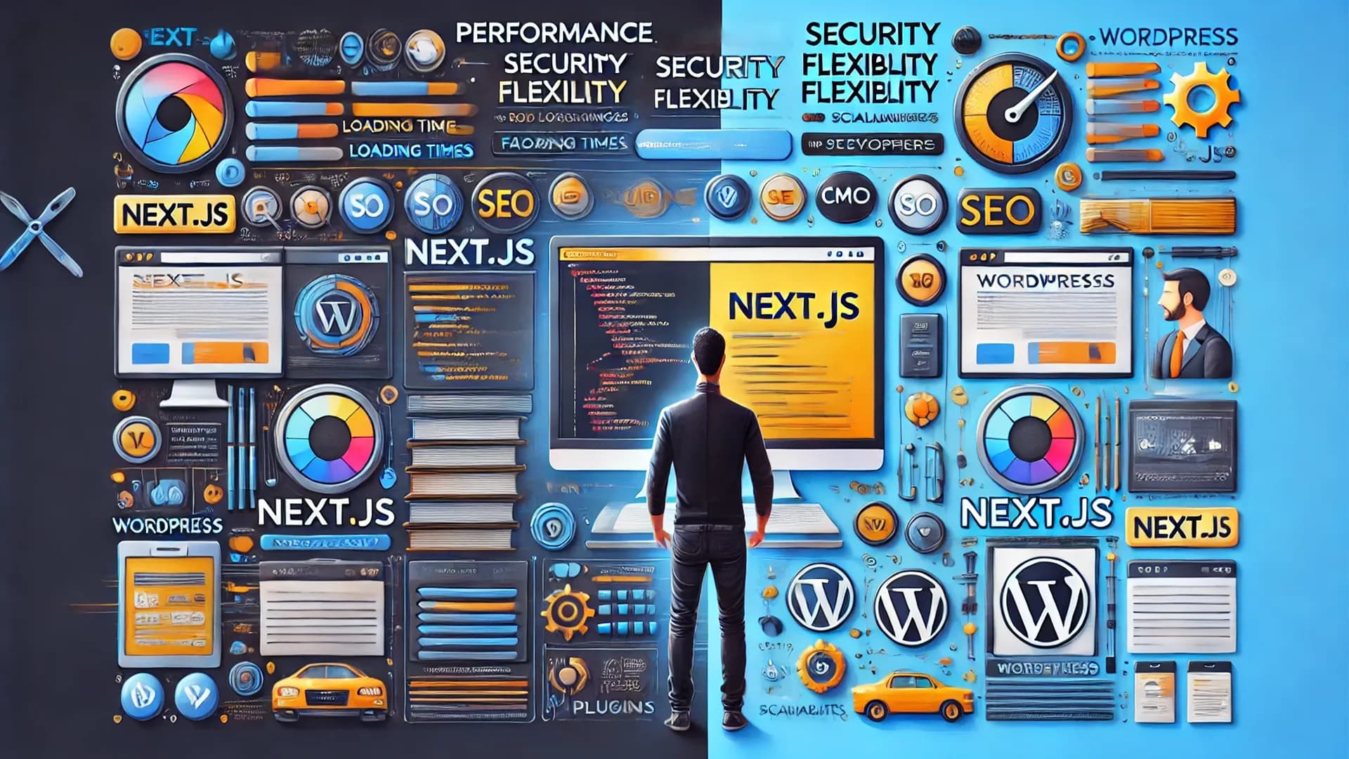 The advantages of a website made from scratch with Next.js vs WordPress or similar platforms